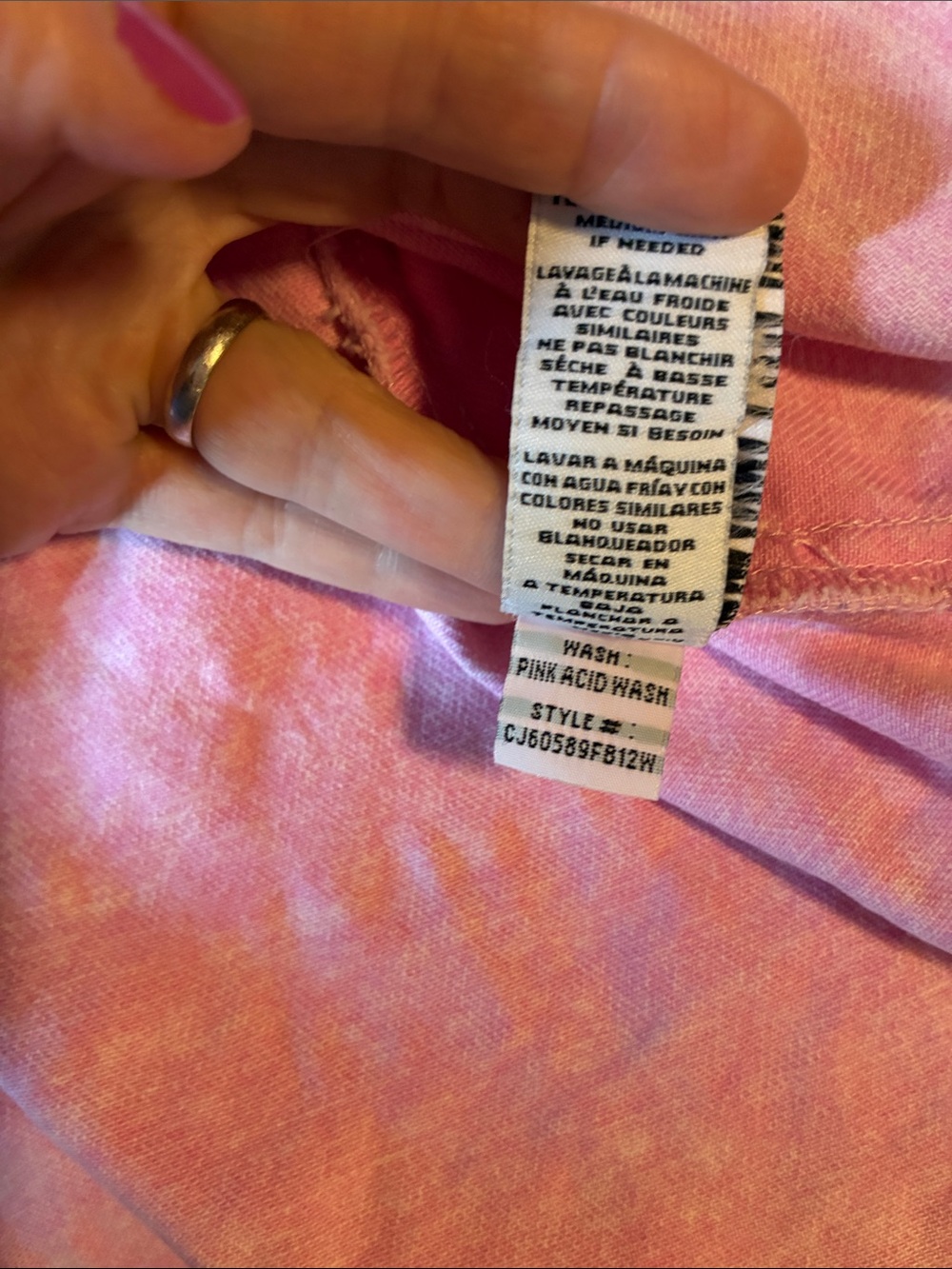 Celebrity Pink Acid Washed Oversized Denim Shacket Size Medium - Picture 8 of 8
